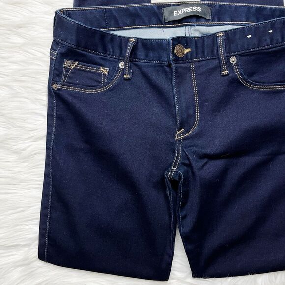 Express Low Rise Legging Jeans Dark Wash Size 6 Short - Picture 5 of 5